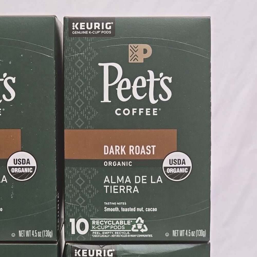 Peet’s Coffee Organic Dark Roast Alma de la Tierra K-Cup Pods 60 Count - Picture 2 of 6